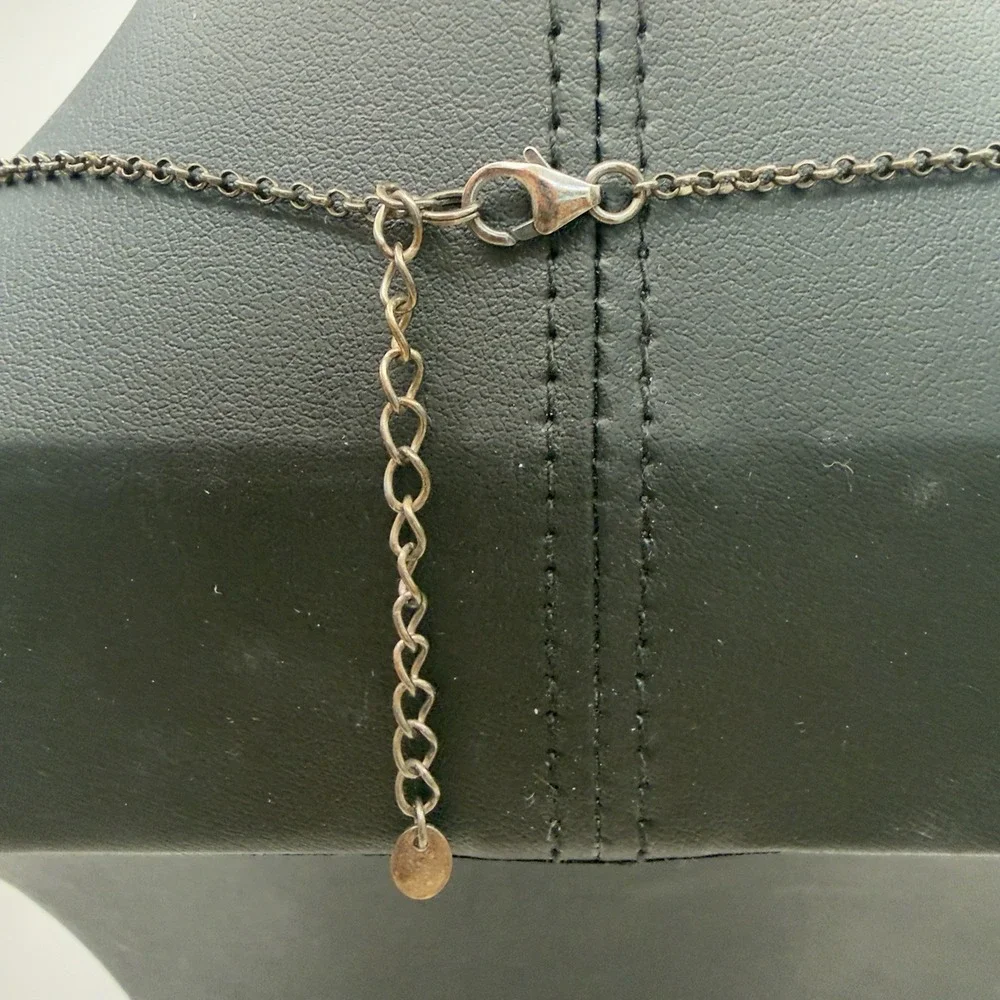 Vtg Lucas Lameth LUC Sterling Silver Charm Necklace Ocean Animals Pearls Dangle